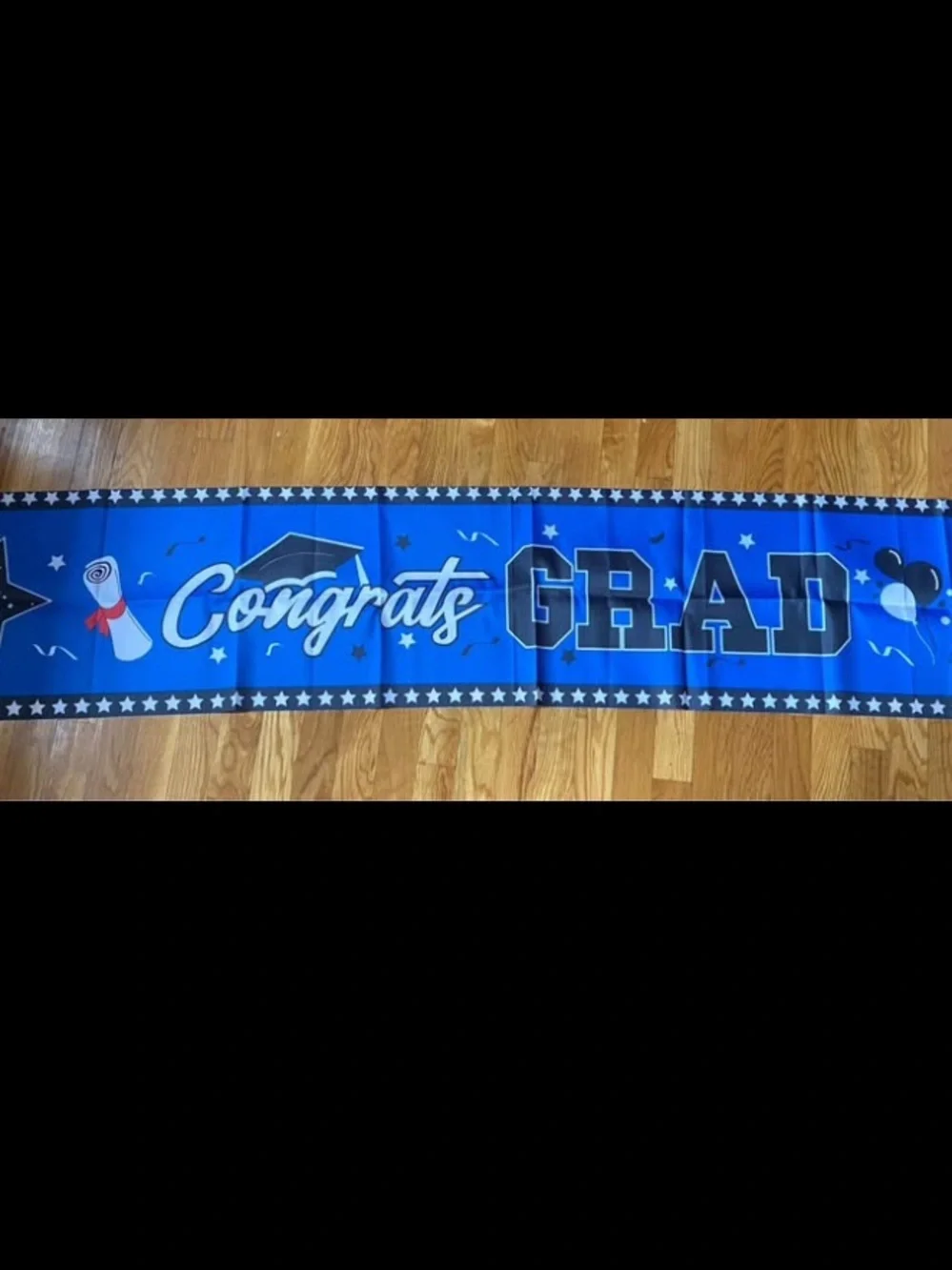 Congrats Grad Blue Celebration Banner